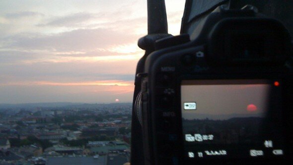 Shooting sunset from Mariacki tower