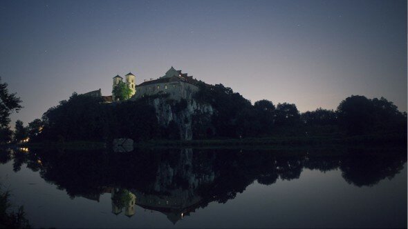 The monastery in Tyniec - shooting panning day to night timelapse